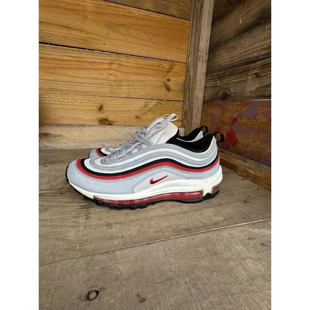 NIKE Big Kids Youth 7y Air Max 97 GS Sneaker 921522 020 Wolf Grey University Red